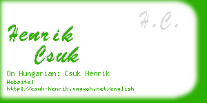 henrik csuk business card